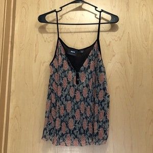 Maeve by Anthropologie Cami Floral Spaghetti Strap Sparkle Women's Size Small